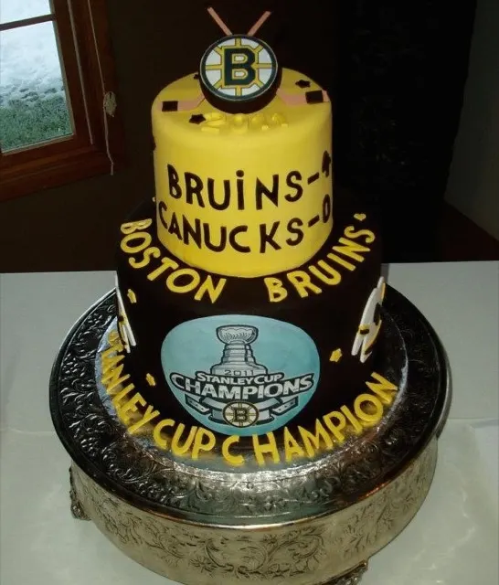 Custom Boston Bruins Stanley Cup champions celebration cake