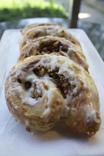Walnut danish with cream cheese frosting
