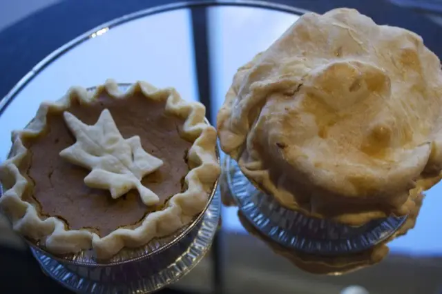 Mini pumpkin and apple pies